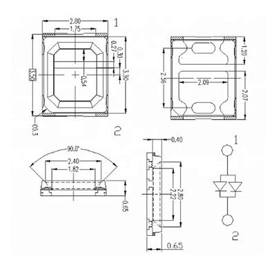 1DWQ8V高压0.5W白光灯珠灯三安芯片70-75暖LM白自然质白珠保三年