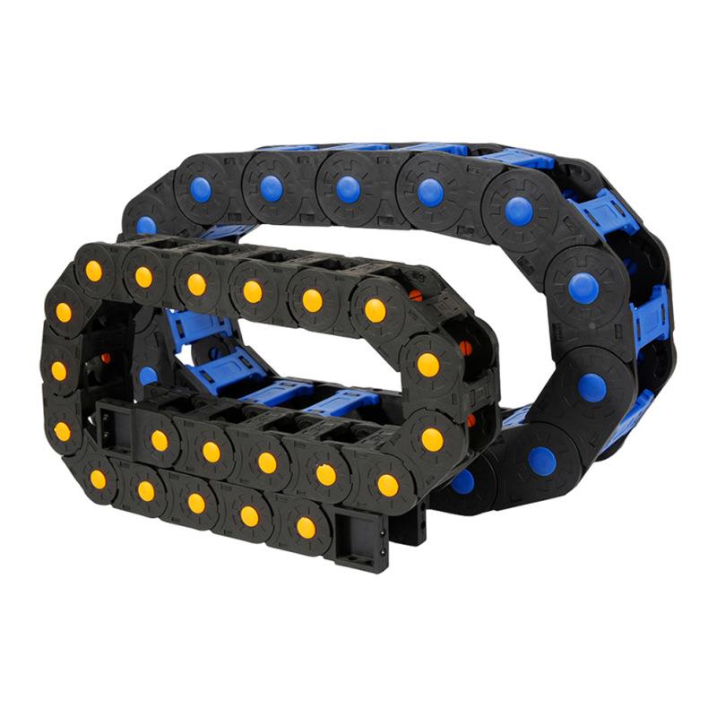 UMP厂家工程列拖尼龙链55系加强桥式两侧可开尼塑龙料拖链