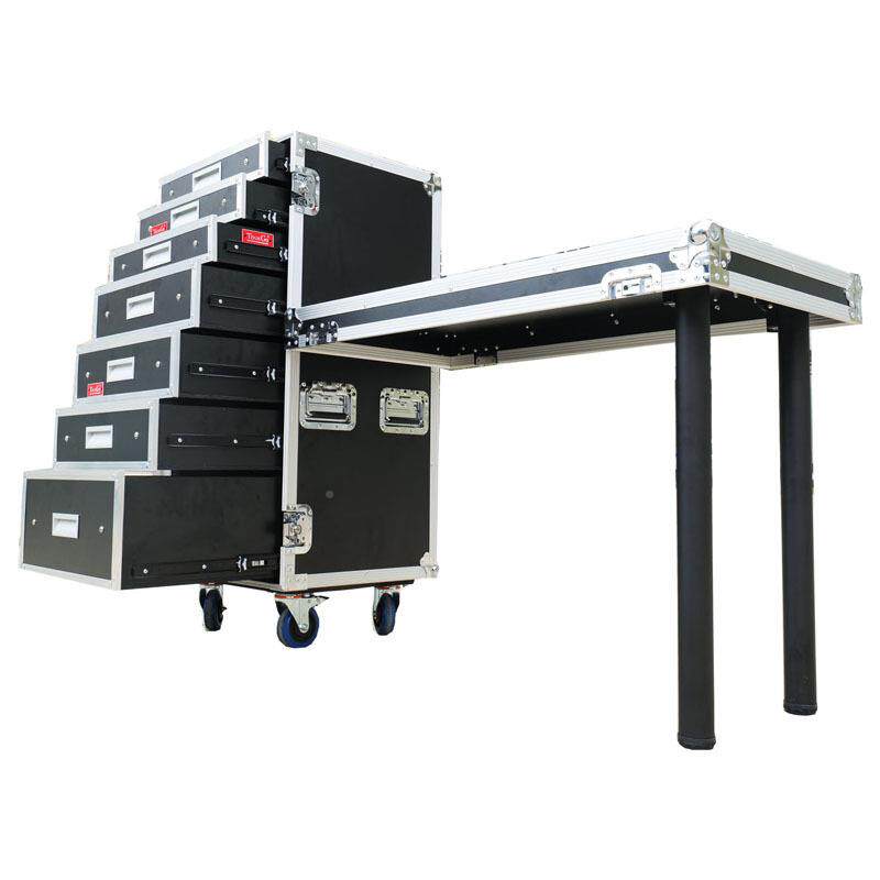2U-8U航754空箱抽机柜调音屉柜功放音响机带架子航空箱台舞台设备