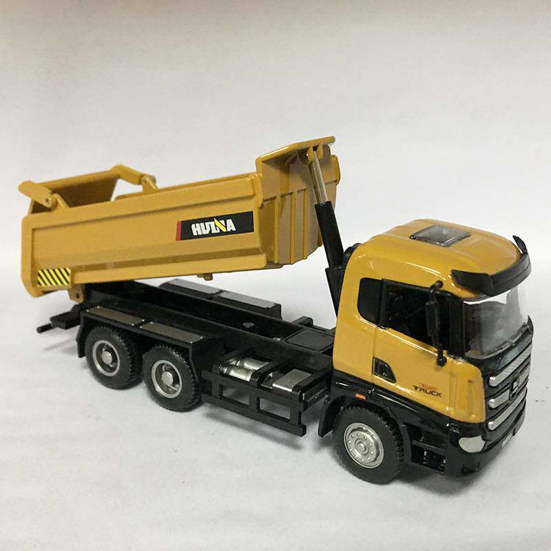 汇纳7718静态合金矿卡车模型拉土自卸车1比50工程车玩具汽车摆件