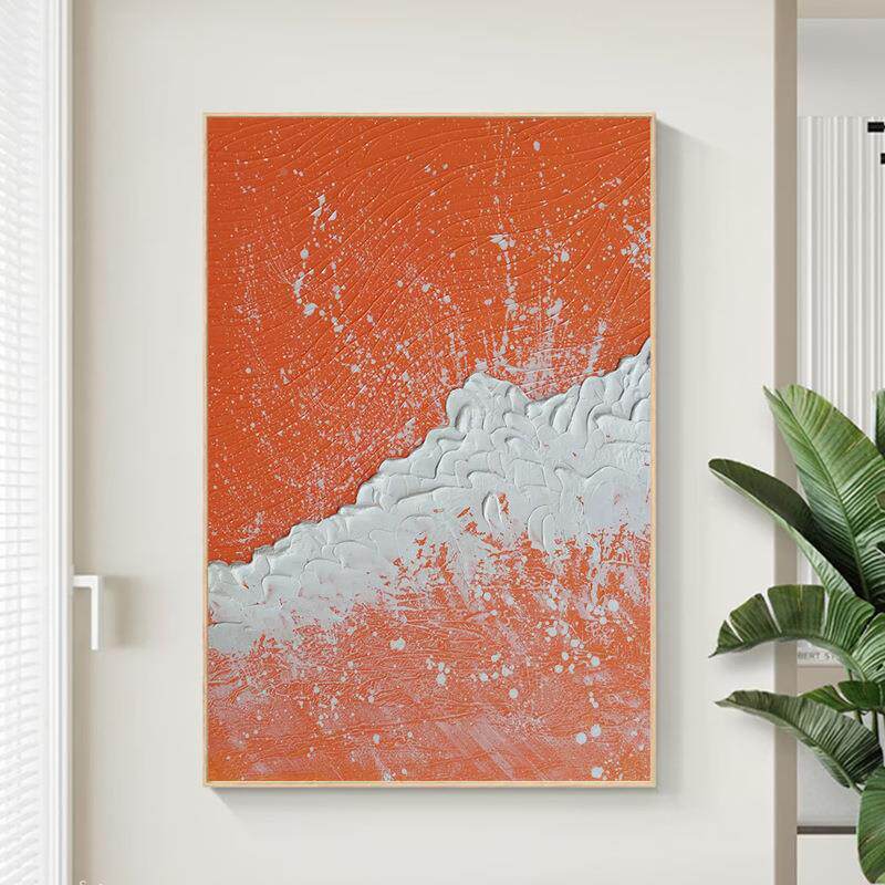 现代简约厅简约装饰画海浪抽象立体肌理客走道NOAH-606玄关画挂手