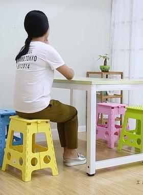 板凳可防水餐桌椅便携户外折子叠凳家用号加人厚成塑料高凳大4YQS