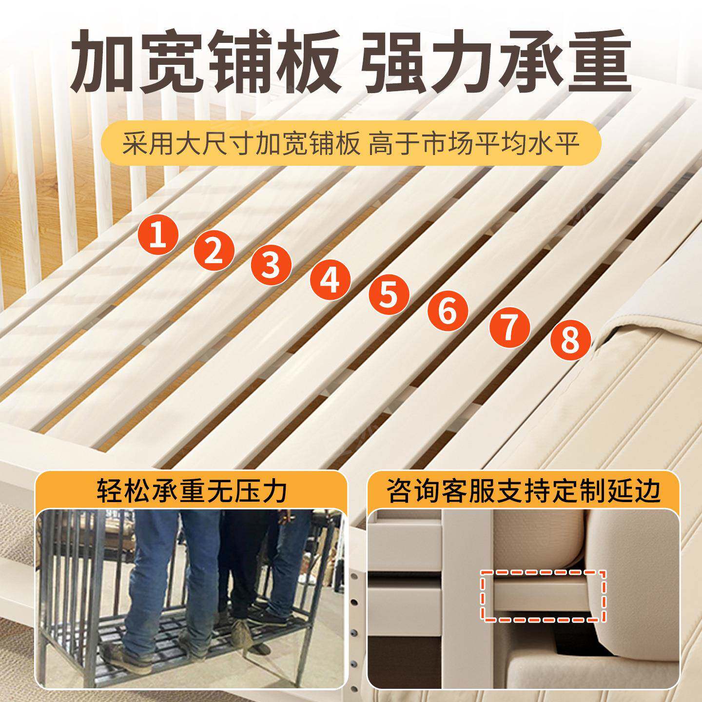 铁艺儿童床拼接床儿婴床宝宝单床加宽985可升降护边栏床高低可调