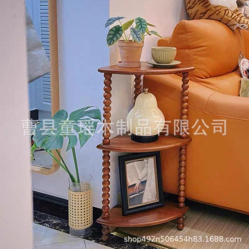 中古架式复古角实木小茶法几糖展葫芦展示架边几YSL23-07小茶桌示