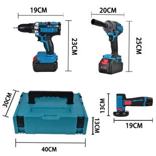 电动套692扳手电电钻角磨机汽修工具装 手电钻大力锂 无扭线便携式