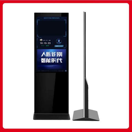 3寸50寸人脸识别签到机CMY-49KQ立式考勤告一体广机门可控4制禁开