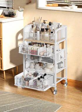房厨收纳置物架落小地多层卫生间物客厅卧室可移动推车带轮储HZPT