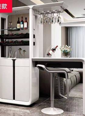 E约hd小吧台桌家用酒柜柜现代简隔断柜酒吧子客970厅餐厅一体柜桌