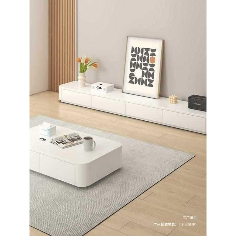 岩板电型视柜XSY-1-1实木黑极简轻奢落地户储物地小台茶几组电视