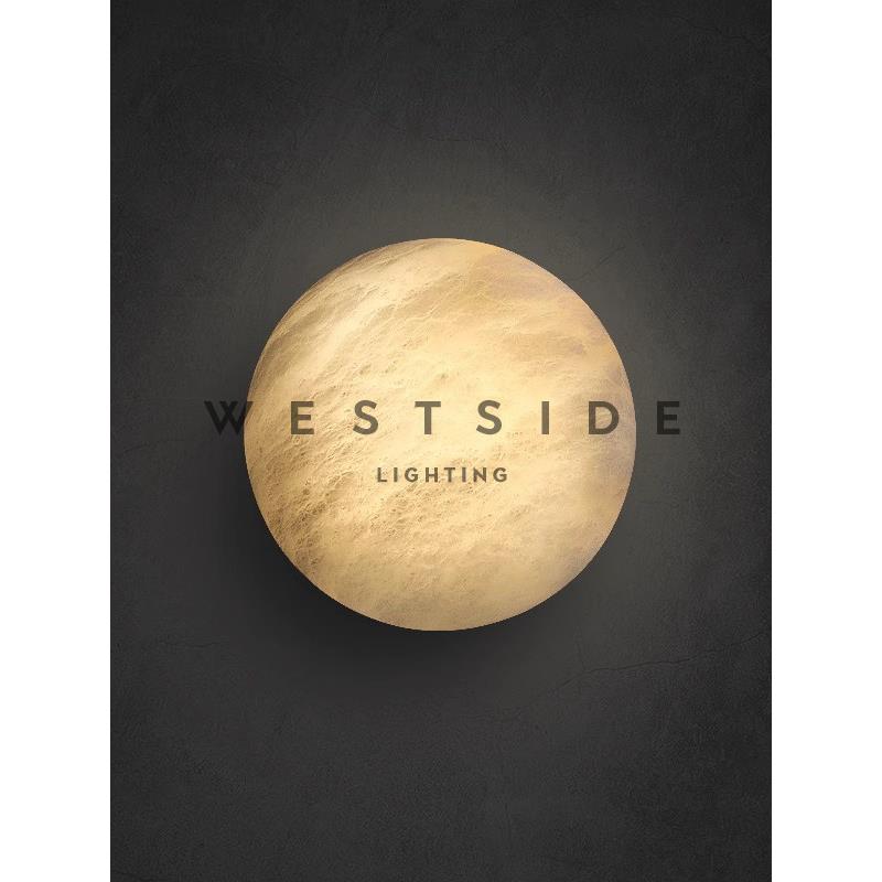 Westside 西班牙设计师款黄铜雪花云石壁灯客厅背景墙灯床头壁灯 - 实物图