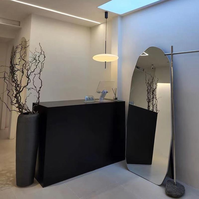服装店吧台收银柜台展示柜一体店铺小型女装店黑色简约童装店柜台