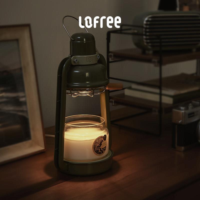 lofree洛斐玻璃融蜡灯见野橄榄绿香薰灯 唐顿庄园香氛蜡烛床头氛
