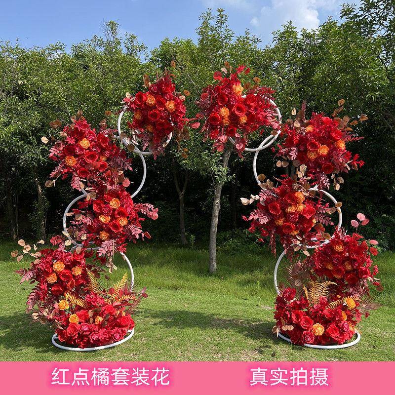 道具花门铁环花架背景圆环路引婚拱圆礼装饰花艺艺BDL门室外