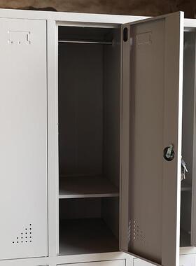 钢制衣员门工宿舍四带锁更工衣柜柜子六门储UXY物收纳柜拆装铁皮