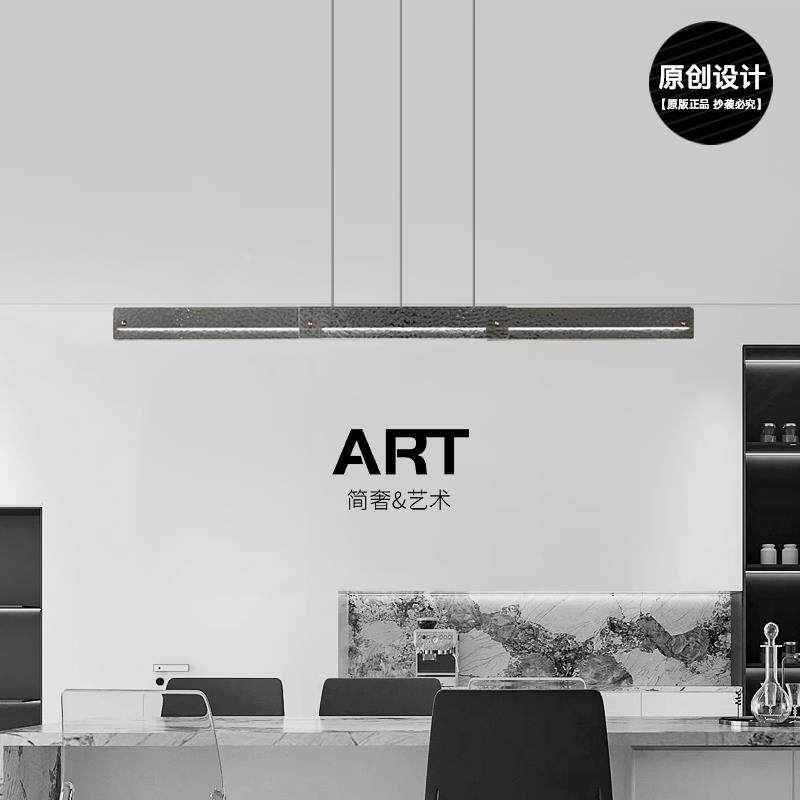灯意式简餐厅吊全铜设计感现代极简吧台WUT岛台灯全约光谱玻璃长