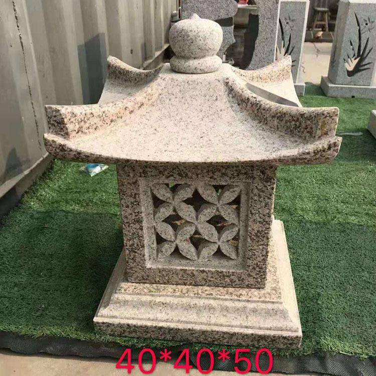 石雕中式镂空石灯笼青大理石仿古花岗岩石雕石灯户外园庭石院石林
