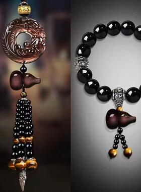 汽车挂车内龙凤吊饰意高悬档挂48884式黑曜石葫芦车件载车内创装