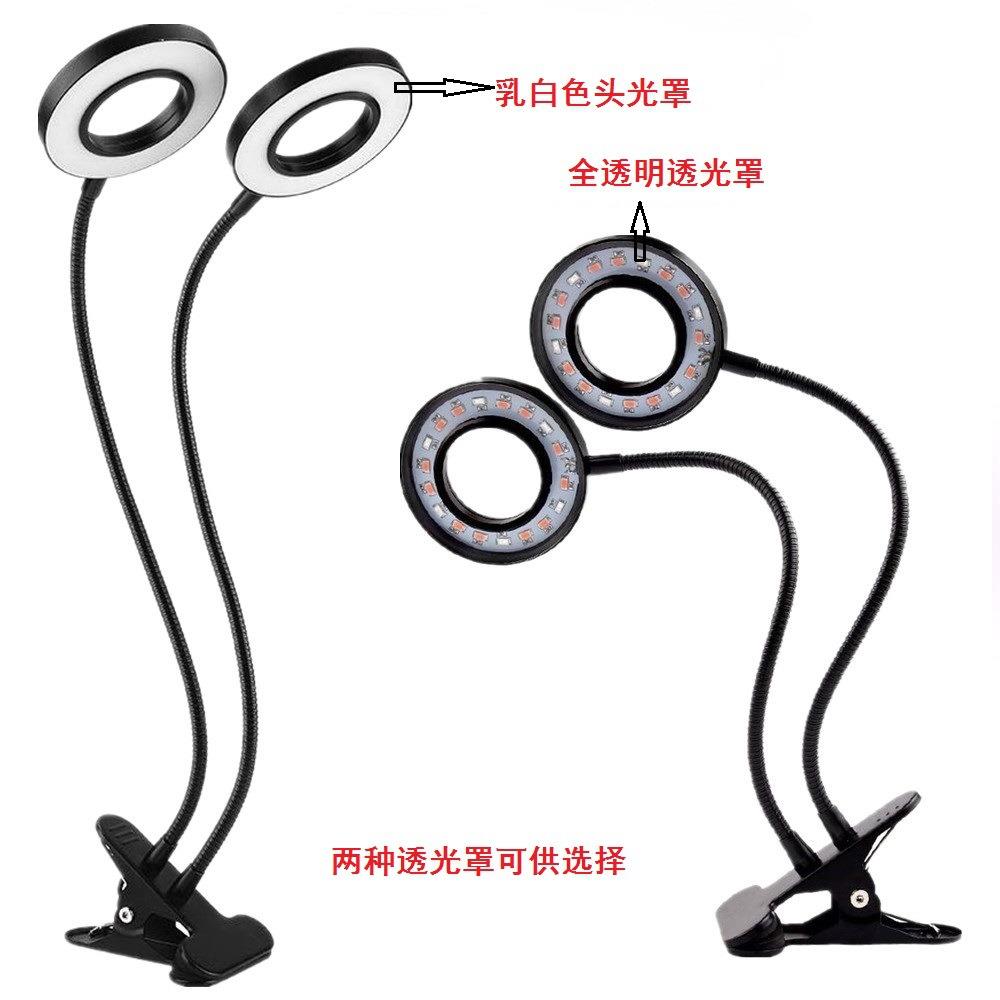 款爆LED夹子物灯补光灯调分色5V循环定时三头LOD-ZWD-夹子光植植