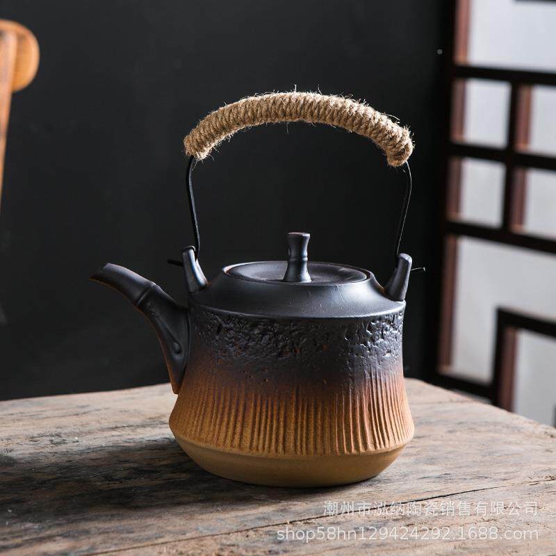 围炉茶煮家用户外旅行茶罐粗陶酒精炉碳炉煮茶器罐茶651具煮茶壶
