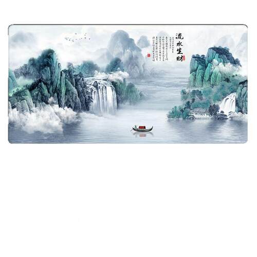 CL-05流3生财山水横版客厅挂水画书房茶室客厅画大气QCC公室挂办