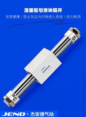亚德客型磁偶式无杆气缸气缓冲R1MS10FAE/63/20/25/32/0-100X200X