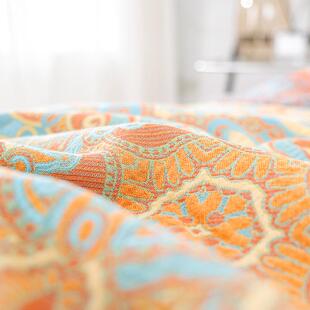 全棉流用苏花毛巾被纯棉夏季办公室午无品牌/边睡毯单人毛毯家盖