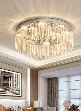 客厅灯现代大气吸顶简灯22182约0灯25年新款卧室灯轻奢具水晶灯大
