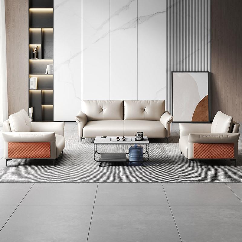 组办TMJ公沙发商务接待现代简约客单人三会人位办公室沙发茶几合