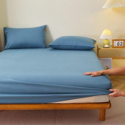 笠#13376纯色喷气棉磨毛床单厚件棉品床笠加保暖床罩家QI12单用