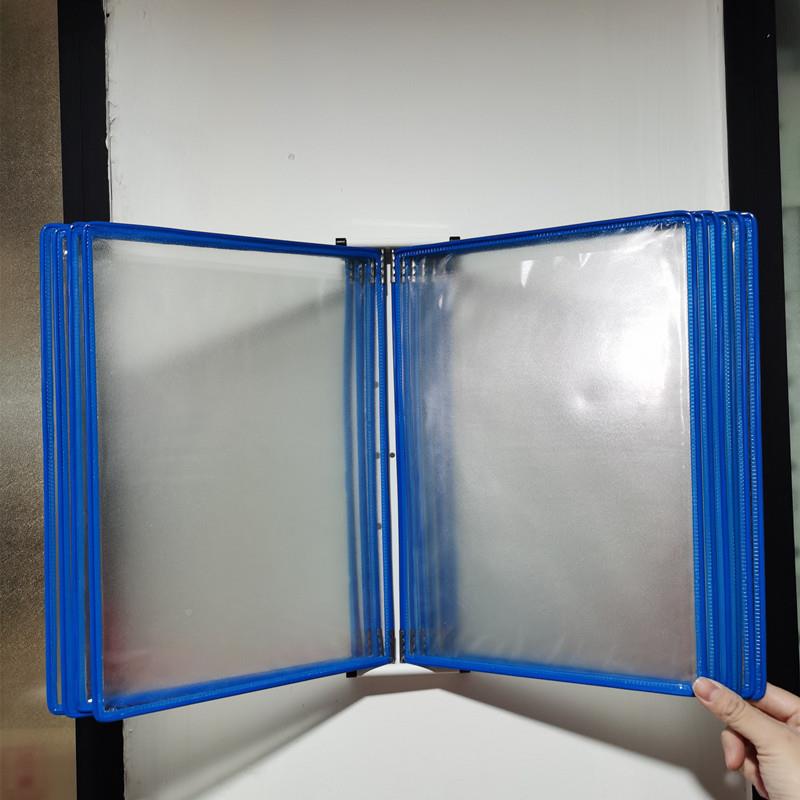 壁磁性1F766JH6T料0页壁挂式资架车办公A4标准作业指导书文件架横