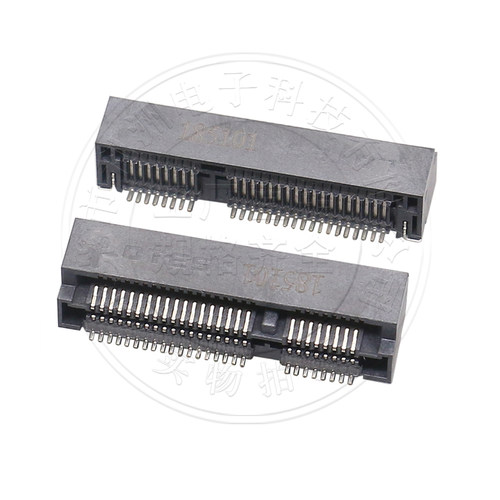 MINI-PCIE-52P PICE连接器 SMT贴片4.0H沉板式 PICE卡槽 接口插座