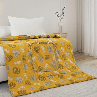 枕被- a级母婴级纯棉色织双层纱枕被可水洗，可机洗