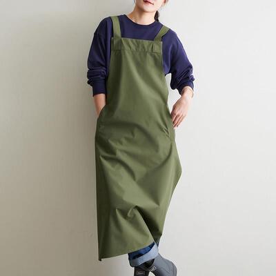 防泼水双肩加长围裙生鲜水产家用厨房食堂餐饮定制印字工作服男女