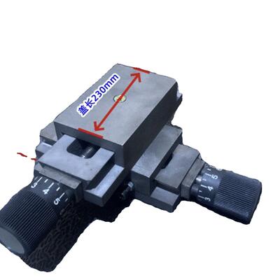 燕尾槽十字滑台套装刻度款有杆丝杆拖板带杆XY轴微型十字滑轨滑块