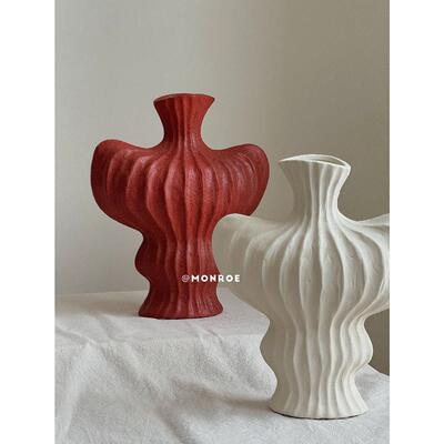 礼服花瓶·梦鹿花器 小众高温陶瓷民宿客厅玄关桌面水养插花装饰