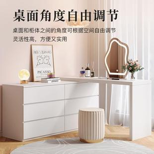 NWQ卧斗室梳妆台代简约妆柜一体梳妆柜小现户型轻奢床尾柜可伸缩
