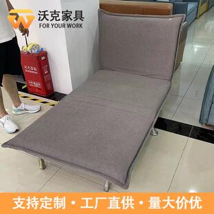沃克人多功能绒沙发床RRV布两用钢架厅小户型折叠单客人懒简约沙