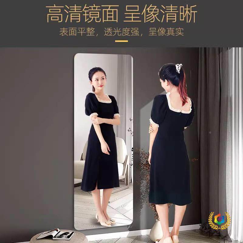 粘?亚克力软镜子软柜贴墙自家用OEN高清全身穿衣镜墙面粘墙贴门的