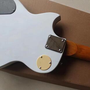 Lp型封电贝司贴纸全闭弦钮扬木琴体科木指板白滚品技线22品摇UOK
