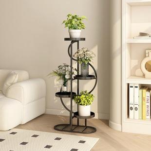 奶油风摆花架子客厅落地式 艺物阳台置铁物架绿萝多MKC肉植放花盆