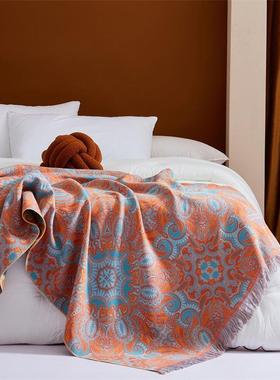 直JXL播供货源1头10*浴210尺寸家用编织提花巾款休闲毯时尚多功能