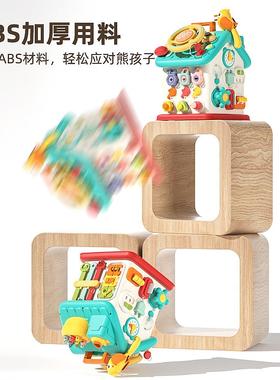 锁宝宝益智多功能忙碌板六面44155屋婴幼儿玩具6玩-12个月开早教