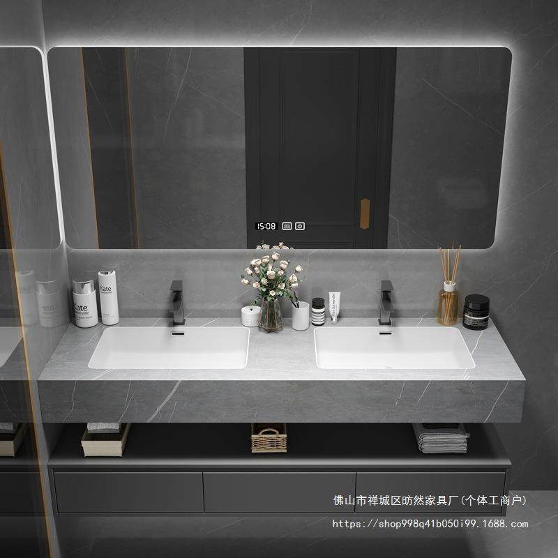 635酒店风岩漱板无缝陶瓷浴室柜组合卫生间洗洗手台可丽耐一双体,家装主材,浴室柜,淘宝优惠券,粉丝福利购,淘宝优惠卷