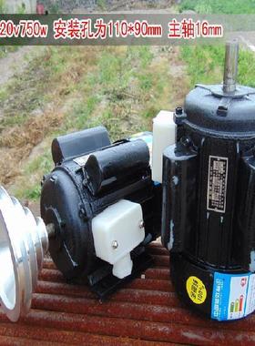 台钻装钻床电机马达52516*单相220v/380QVIv三相安孔11090转1速14