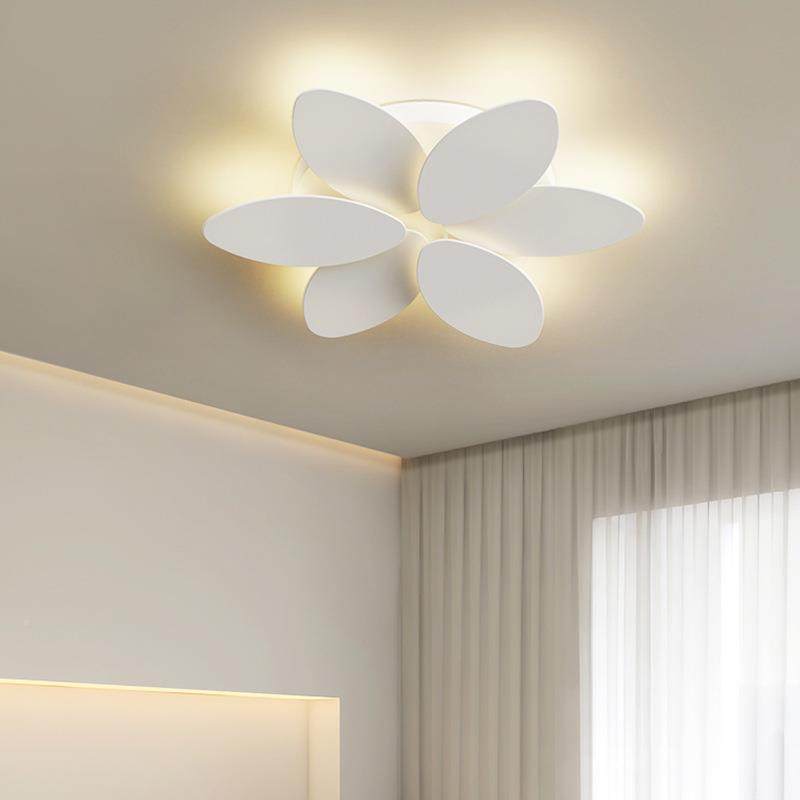 花白色吸顶灯2025年新款约大气简主卧朵房间灯智能语HEZ山音中灯