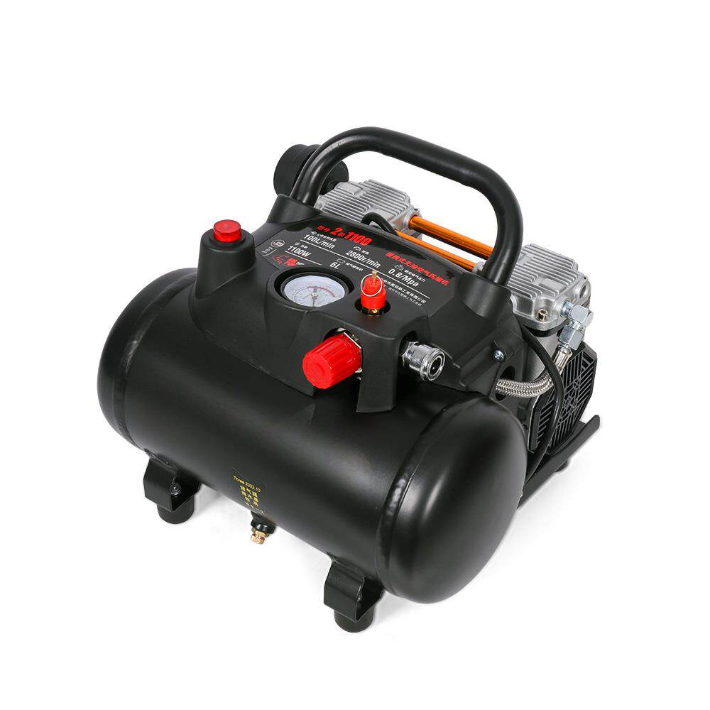奥突斯气冲泵空机小型空气压缩机充气无550w-8L油静音压220喷V木