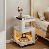 床头柜客沙卧室创意铁艺边几现QYU代简床头约边柜置厅发物架网红