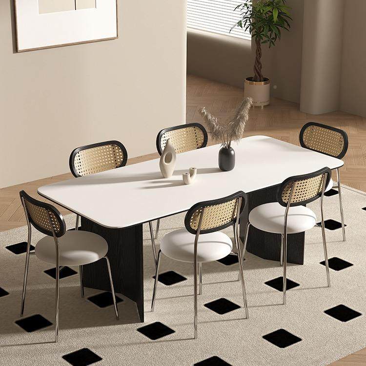 意轻奢实木669桌岩板餐用现代简约小户式型白蜡家木餐桌椅组合长,商业/办公家具,餐桌椅系列,淘宝优惠券,粉丝福利购,淘宝优惠卷