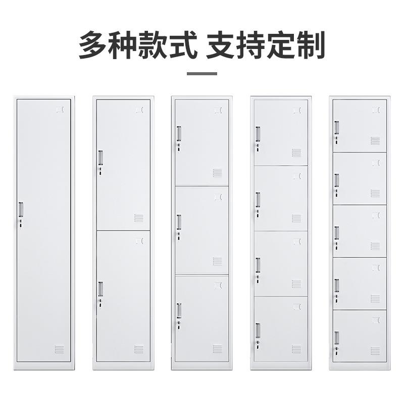 纳钢制单门柜更衣柜铁皮员工宿舍多带门储物柜二门更衣柜G221锁收