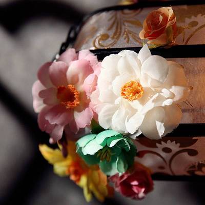 S/甲辰龙年复古风宫廷跳舞道具灯笼成品宫灯手工花朵手提手持薇妍